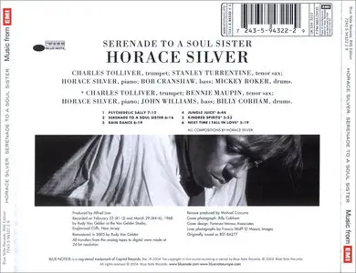 Horace Silver - Serenade To A Soul Sister (1968) [RVG Edition, 2004] Repost