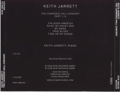 Keith Jarrett - The Carnegie Hall Concert (2006) [2CD] {ECM 1989/90} [re-up]