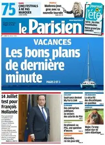 Le Parisien + Cahier Paris du Samedi 14 Juillet 2012
