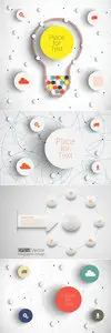 Infographic Network Templates Vector