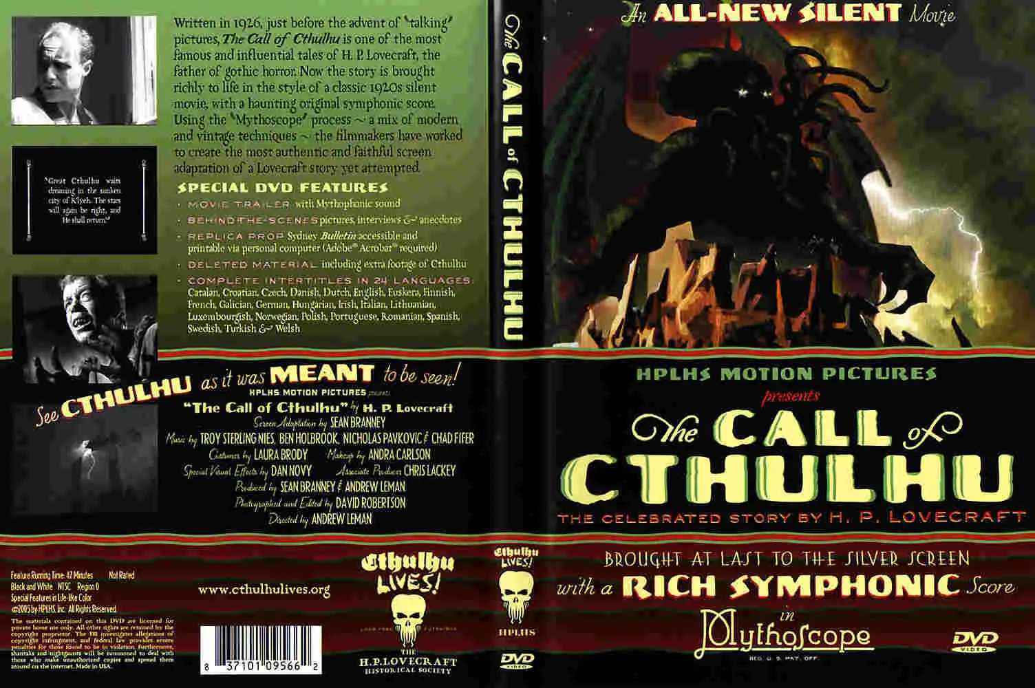 Fresh From The Mail: The 2005 Call of Cthulhu film on DVD. Highly