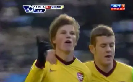 Aston Villa - Arsenal 2-4. Goal Arshavin.