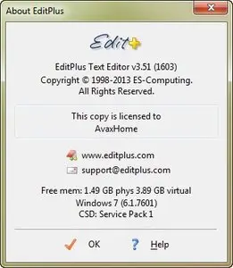 ES-Computing EditPlus 3.51.1603