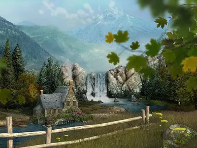 Mountain Waterfall 3D Screensaver 1.0.0.2