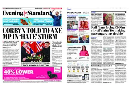 London Evening Standard – February 27, 2019