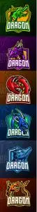 Dragon Mascot Gaming Logo Template