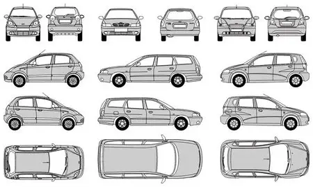 Daewoo Outline in CorelDRAW