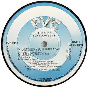 The Cure - Boys Don't Cry (US Original) Vinyl rip in 24 Bit/96 Khz + CD-format 
