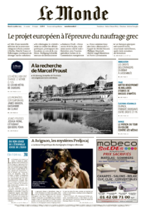 Le Monde du mardi 21 juillet 2015