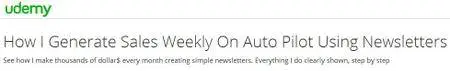 How I Generate Sales Weekly On Auto Pilot Using Newsletters