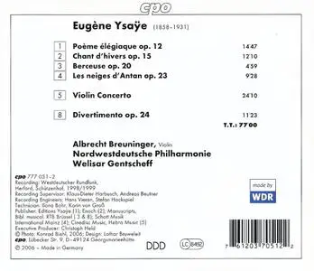 Albrecht Breuninger - Ysaÿe: Works for Violin and Orchestra (2006)