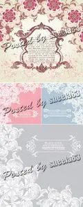 Vintage Floral Frames Vector 2