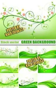 Green flower background