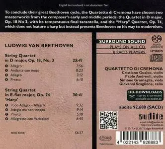 Quartetto di Cremona - Beethoven: Complete String Quartets, Vol. 8 (2017)