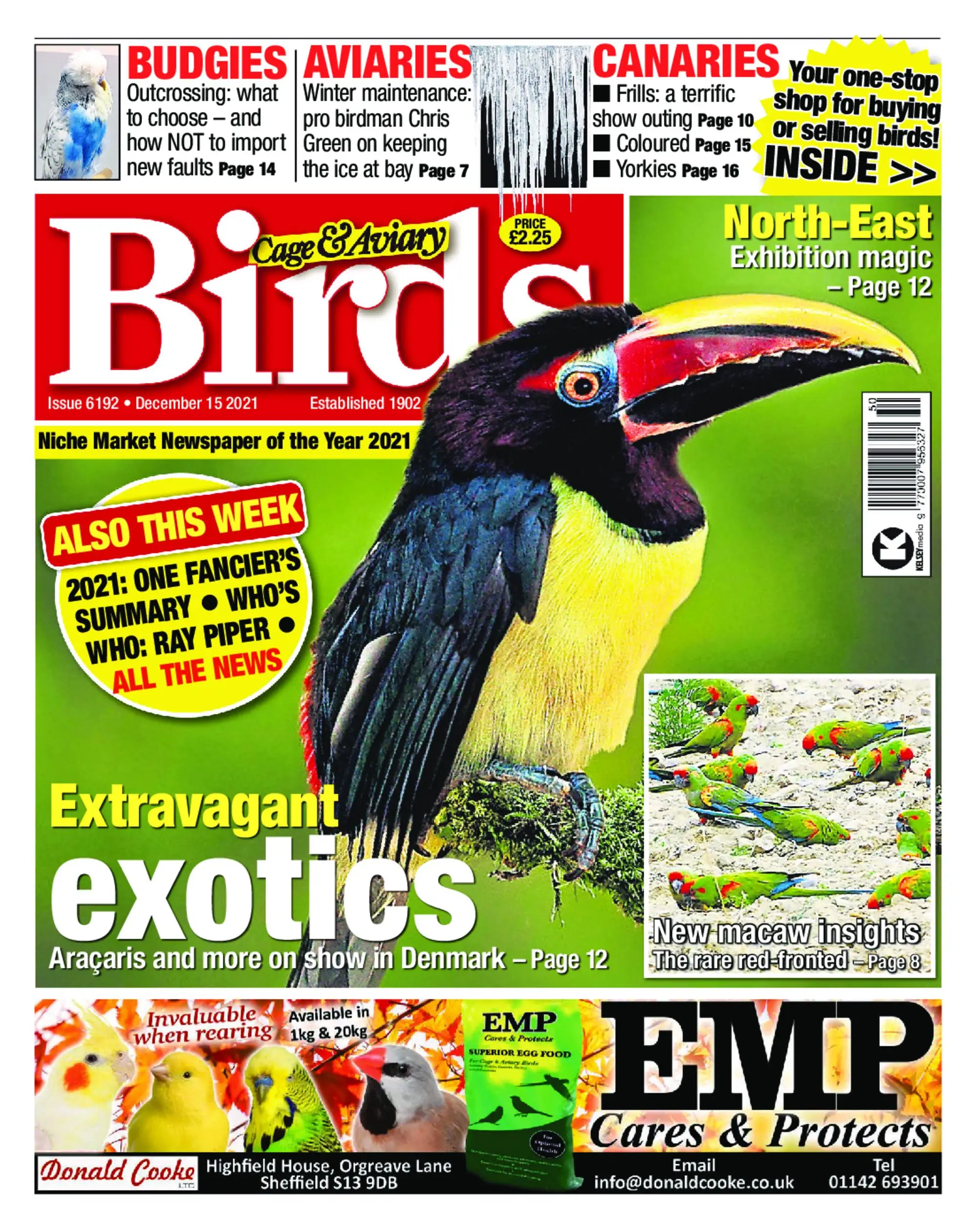 Cage & Aviary Birds – 15 December 2021