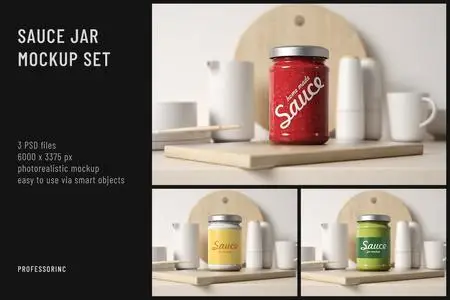 Sauce Jar Mockup Set SEJHA8J
