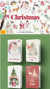 CreativeMarket - Christmas Paintings + Bonus