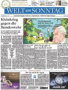 Die Welt am Sonntag vom 04 August 2013