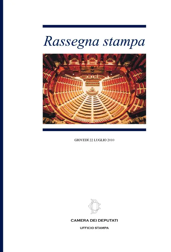 Rassegna Stampa Camera dei Deputati: 22/07/10