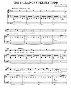 The Ballad Of Sweeney Todd - Stephen Sondheim, Sweeney Todd Musical (Piano Vocal)