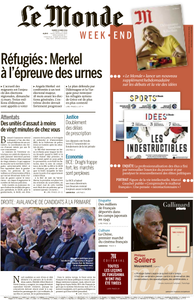 Le Monde du Samedi 12 Mars 2016