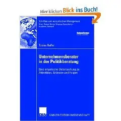 Unternehmensberater in der Politikberatung
