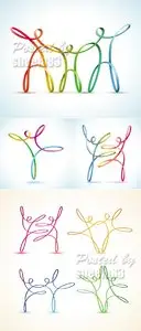 Swirly Figures Vector