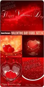 Valentine day card. Set.24 - Stock Vector