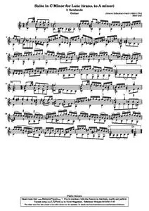 BachJS - Lute Suite BWV 997: 3. Sarabande