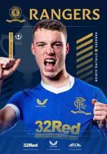 Rangers Football Club Matchday Programme - Rangers v Stirling A - 21 January 2022