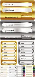 Golden & Silver Web Buttons