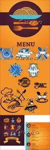 Icons in menu vector