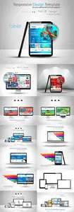 Modern Devices Mockups Vector Set