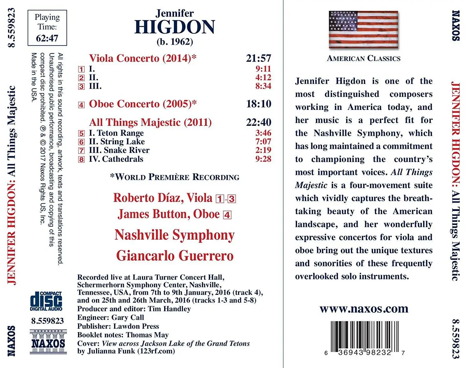 Nashville Symphony, Giancarlo Guerrero - Higdon: All Things Majestic (2017)