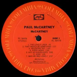 Paul McCartney - McCartney (1970) [Vinyl Rip 16/44 & mp3-320 + DVD] Re-up