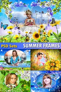 Summer frames for Photoshop