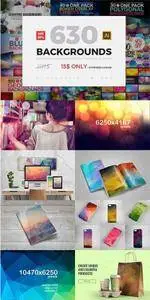 CreativeMarket - 630 BACKGROUNDS In One Pack