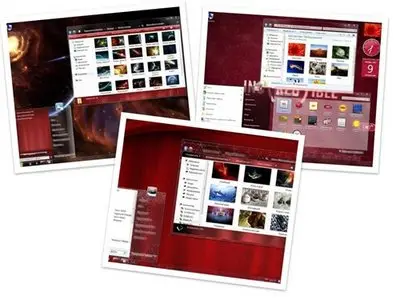 3 Dark red Themes for Windows 7