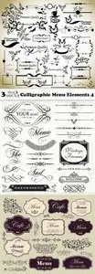 Vectors - Calligraphic Menu Elements 4