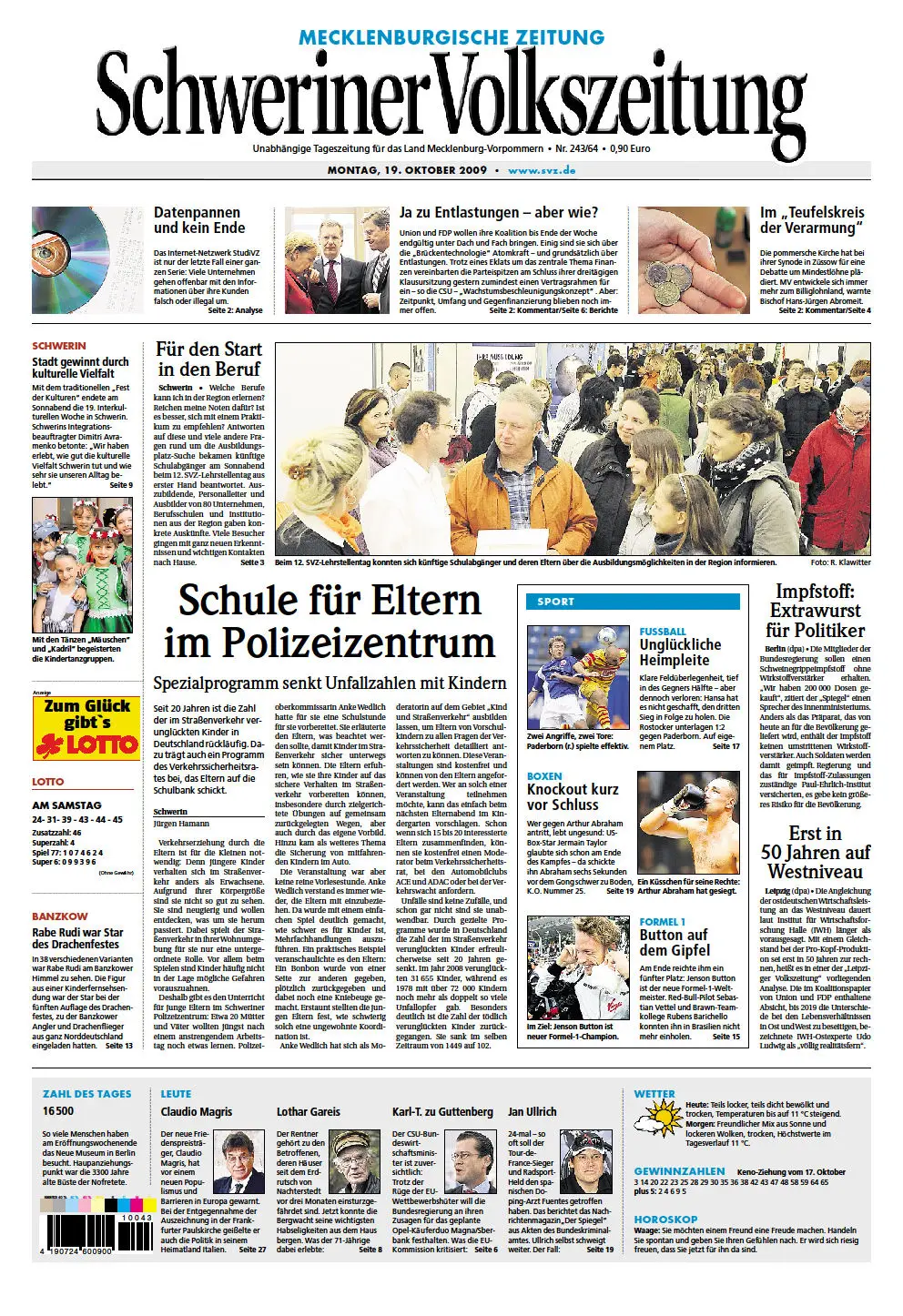 Schweriner Volkszeitung 19.10.2009