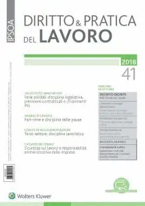 Diritto e Pratica del Lavoro N.41 - 27 Ottobre 2018