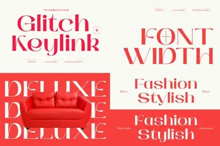 Glitch Keylink Display Serif Font
