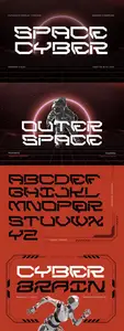 Space Cyber - Modern Futuristic Font KTNLWFF