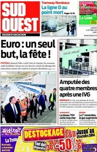 Sud Ouest (Bassin d'Arcachon) Du Vendredi 24  Octobre 2014