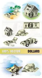 Stock vector - Dollars Vector