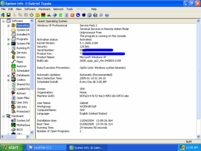 Gtopala System Info For Windows v2009.2.24.0
