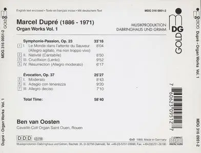 Marcel Dupre - Organ Works, Volume 1 - Ben van Oosten (1999) {MDG 316 0951-2}