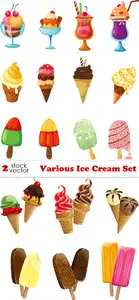 Vectors - Various Ice Cream Set