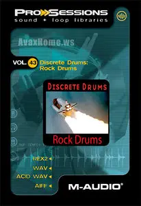 M-Audio Pro Sessions Vol 43 Discrete Drums Rock Drums MULTIFORMAT