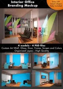 GraphicRiver Interior Office Branding Mockup